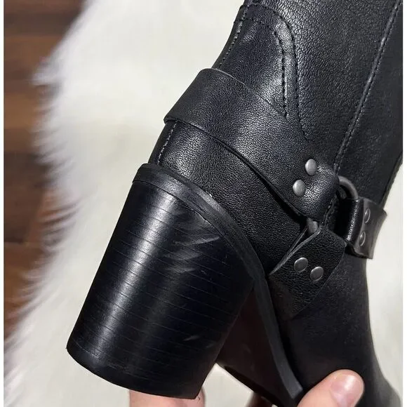 NEW Steve Madden Women's Size 6.5 M Black Leather Alessio Ankle Boot Bootie - Picture 8 of 13